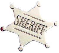 GBJUK Sheriff Cowboy Pin Lapel Badge with Butterfly Clasp Back