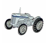 GBJUK Silver Classic Farm Tractor Enamel Pin Badge Lapel with Butterfly Clasp Back