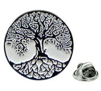 GBJUK Tree of Life Pin Lapel Badge with Butterfly Clasp Back