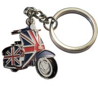GBJUK Union Jack Flag Scooter MOD Enamel Keyring Keychain