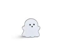 GBJUK White Ghost Pin Lapel Badge with Butterfly Clasp Back