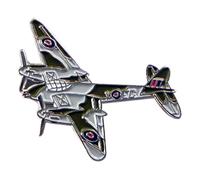 GBJUK WWII Mosquito Jet Aircraft Fighter Plane Enamel Pin Lapel Badge Brooch with Butterfly Clasp Back