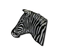 GBJUK Zebra Head Enamel Pin Lapel Badge with a Butterfly Clasp Back