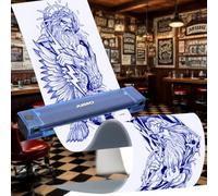 GBK Aimo T08F Tattoo Stencil Printer, WirelessTransfer Printer Thermal Bluetooth Tattoo Long Image Printing for Phones，Ipad and PC for Tattoo Artists& Beginners