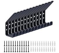 GBKDQQ Pack of 12 Coat Hooks, Acoustic Panels, Wall Panels, Metal Hooks for Acoustic Panels, 12.6 mm Coat Hooks for Screwing for Bedroom, Living Room, Bathroom (Black)