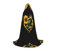 GBMBZSKP (Blessed To Be Called Nana Sunflower) Halloween Hooded Cloak Witches Hat For Boys Girls Kid,85-134 Cm Hooded Cape Halloween Vampires Costume Cosplay Easter Masquerade Party