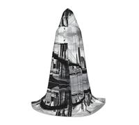 GBMBZSKP (Brooklyn Bridge) Halloween Hooded Cloak Witches Hat For Boys Girls Kid,85-134 Cm Hooded Cape Halloween Vampires Costume Cosplay Easter Masquerade Party
