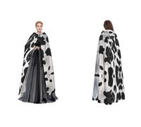 GBMBZSKP (Brown Cowhide) Halloween Hooded Cloak,Masquerade Party Cosplay Costumes Easter,Unisex Hooded Vampire Witch Capes For Adult