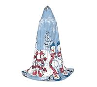 GBMBZSKP (Christmas Santa Snowman) Halloween Hooded Cloak Witches Hat For Boys Girls Kid,85-134 Cm Hooded Cape Halloween Vampires Costume Cosplay Easter Masquerade Party