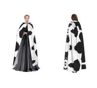 GBMBZSKP (Cowhide) Halloween Hooded Cloak,Masquerade Party Cosplay Costumes Easter,Unisex Hooded Vampire Witch Capes For Adult