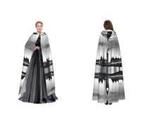 GBMBZSKP (London) Halloween Hooded Cloak,Masquerade Party Cosplay Costumes Easter,Unisex Hooded Vampire Witch Capes For Adult