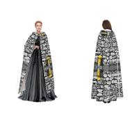 GBMBZSKP (Pebble Stone) Halloween Hooded Cloak,Masquerade Party Cosplay Costumes Easter,Unisex Hooded Vampire Witch Capes For Adult