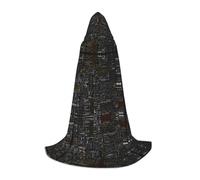 GBMBZSKP (Programmer Programming Code) Halloween Hooded Cloak Witches Hat For Boys Girls Kid,85-134 Cm Hooded Cape Halloween Vampires Costume Cosplay Easter Masquerade Party