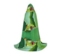 GBMBZSKP (Tree Frog Baby) Halloween Hooded Cloak Witches Hat For Boys Girls Kid,85-134 Cm Hooded Cape Halloween Vampires Costume Cosplay Easter Masquerade Party