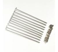 GBMITING 36pcs/lot 9G Diameter 3.5 Mm×63-305mm Motorcycle Spokes 304 Stainless Steel E-bike Spokes J-bend Cylinder Motocross Wheel Spokes(3.5mmX105mm)