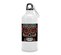 GBNMQED 21oz Sport Water Bottle Stainless Steel Sugar Skulls Day of The Dead Water Bottle for Runners Hikers Leak-Proof Double Wall Cola Shape Water Bottle Keep Drinks Hot & Cold