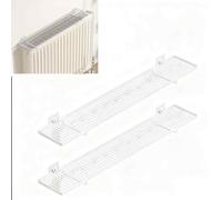GBPLDMAQ 2 Pieces Radiator Shelf no Drill Drying Rack Metal Material, Load Capacity 55Ib, Radiator Cover Shelf Maximize Space, Hollow Out Design(White,35x10cm/13.8x4in)