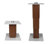 GBPLDMAQ Pneumatic Lifting Rv Table Legs Telescopic RV Table Mount 3 Level Height Adjustable Base Aluminum Alloy for Caravan Motorhome(Dark brown,36-80cm/14-31in)