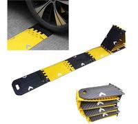 GBPLDMAQ Portable Vehicle Traffic Speed Bump, 118in Collapsible Speed Bumps for Driveway, Heavy Duty PU Speed Hump Load Capacity 110231ib, for Parking, Asphalt to Gravel
