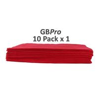 Gbpro Eco Premium Microfibre Cloth - Red 40 X 40Cm (Pack Of 10)
