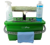 Gbpro Professional Window Cleaning 35Cm Squeegee 10 In 1 Set Saver - 24L Bucket - Water Tight Sealed Lid - Window Cleaning Set