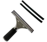 Gbpro Professional Window Squeegee Stainless Wiper 15Cm/6 " + Machine Cut High Grade Rubber Blade/strip X 2 - Set