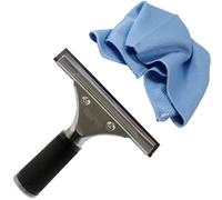 Gbpro Professional Window Squeegee Stainless Wiper 15Cm/6" + Next Generation Window Fishscale Cloth - Set