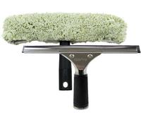 Gbpro Professional Window Squeegee Stainless Wiper 25Cm/10Inch +T Bar +Glass Micro Wash Sleeve - Window Cleaning Equipment Set