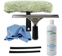 Gbpro Professional Window Stainless Steel Squeegee 25Cm/10 Inch +T Bar+Sleeve +Glass Cleaner +Fishscale Glass Cloth +Blades - Set