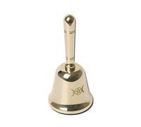 Gbrand Wicca Altar Bell, Solid Brass Triple Moon Goddess and Pentagram Wicca Hand Bell, Pentacle Bell for Witchcraft Ritual