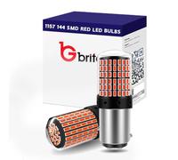 GBrite- 2x 144 LED 3014 CHIPSET 1157 P21/5W BAY15D CANBUS STOP TAIL LIGHT BRAKE LIGHT 380 RED BULBS ERROR FREE