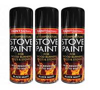 GBS 400ml Hi-Temperature Black Matt Stove Paint Spray For Wood BBQ s Grill and Stoves Can Paint Heat Resistant Upto 600 C (3)