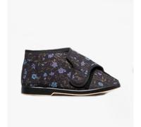 GBS BELLA Womens Extra Wide (E+) Boot Slippers Black - UK 3