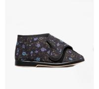 GBS BELLA Womens Extra Wide (E+) Boot Slippers Black - UK 4