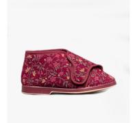 GBS BELLA Womens Extra Wide (E+) Boot Slippers Wine - UK 3