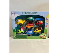 GBS Brothers First Learning Vehicles Set for Toddlers 18M+, 7 Brightly Colored Educational Toy Cars to Boost Imagination & Motor Skills Development