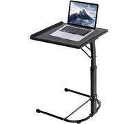 GBS Folding Laptop Table, Foldable & Adjustable Height with Tilt Angle, Multi-Functional Folding TV Tray, Standing Desk Side Table (Black)