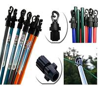 GBS Heavy Duty 2x 2.4m 8ft Extending Telescopic Prop Washing Support Clothes Line Pole Outdoor Indoor Colored Props Home Garden Laundry Dryer Rod (2)