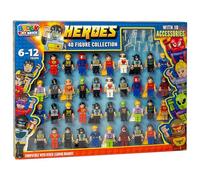 GBS Heroes Brick Mini Figures Set - 40 Pack with 10 Accessories | Compatible with All Brick Brands | GBS Toy Figures for Kids Aged 5+