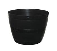 GBS Large Black Barrel Planter Pot Round Indoor Outdoor Ideal For Cultivation of Vegetables,Flowers,Herbs,Mint,Orchid & Plants Garden Plastic Tub (34cm & 55cm) (50cm)