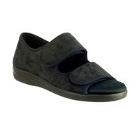 GBS Med Brompton Touch Fastening Slipper Unisex Black UK Size 6