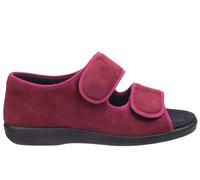 GBS Med Brompton Touch Fastening Slipper Unisex Burgundy UK Size 6