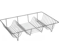 GBS Stainless Steel Dish Drying Rack for Kitchen Counter - Rustproof Metal Dish Drainer Rack - Compact Plate Drainer Rack for Washing Up & Kitchen Drying, Grey