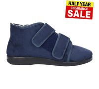 GBS Med Torbay Navy Touch Fastening Ladies Slipper Textile