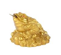 GBSCLOVER Money Frog, Resin Lucky Money Toad Decorations, 2.56x2.36x1.97in Fortune Toad, Symbolic Lucky Frog, Gold Toads Feng Shui Decor for Home, Office, Store Attract Wealth