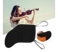 GBSCLOVER Violin Chin Rest Pad for 3/4 4/4, Soft Violin Shoulder Rest, Flannelette Black Sponge Shoulder Pads Accessories, Easy to Install, Not Easy to Fall Off, Release the Neck