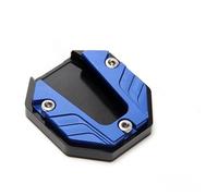 GBSONGJIN Motorcycle Side Stand Puck, Motorbike Stand Pad 4PCs CNC Aluminum Alloy Motorcycle Bike Kickstand Extender Foot Side Stand Extension Pad Support Plate Anti-skid Enlarged Base(Blue)