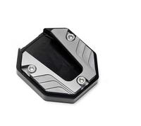 GBSONGJIN Motorcycle Side Stand Puck, Motorbike Stand Pad 4PCs CNC Aluminum Alloy Motorcycle Bike Kickstand Extender Foot Side Stand Extension Pad Support Plate Anti-skid Enlarged Base(Titanium)