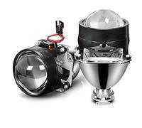 GBSONGLIANGBO Angel Eyes, Angel Eye Light 2.5 Inch Projector Lens Bi-Xenon Fit H4 H7 Socket Car Headlight Use H1 HID Bulb Fit use for Retrofit Replacement Auto Headlamp(RHD Silver)