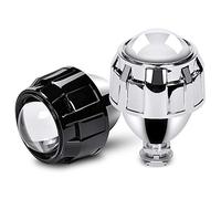 GBSONGLIANGBO Angel Eyes, Angel Eye Light Car Styling 2.5 Inch HID Bi Xenon Headlight Mini Projector Lens Retrofit H4 H7 Headlamp Lenses Black Silver Use H1 Bulb(RHD with GTl)